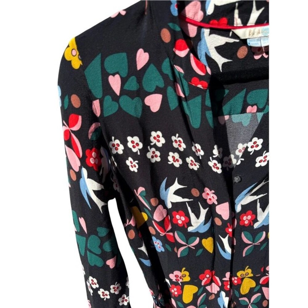 Boden Jessica Midi Shirtdress Folklore Print Twee Grandmillennial Teacher - 4 - Picture 4 of 5